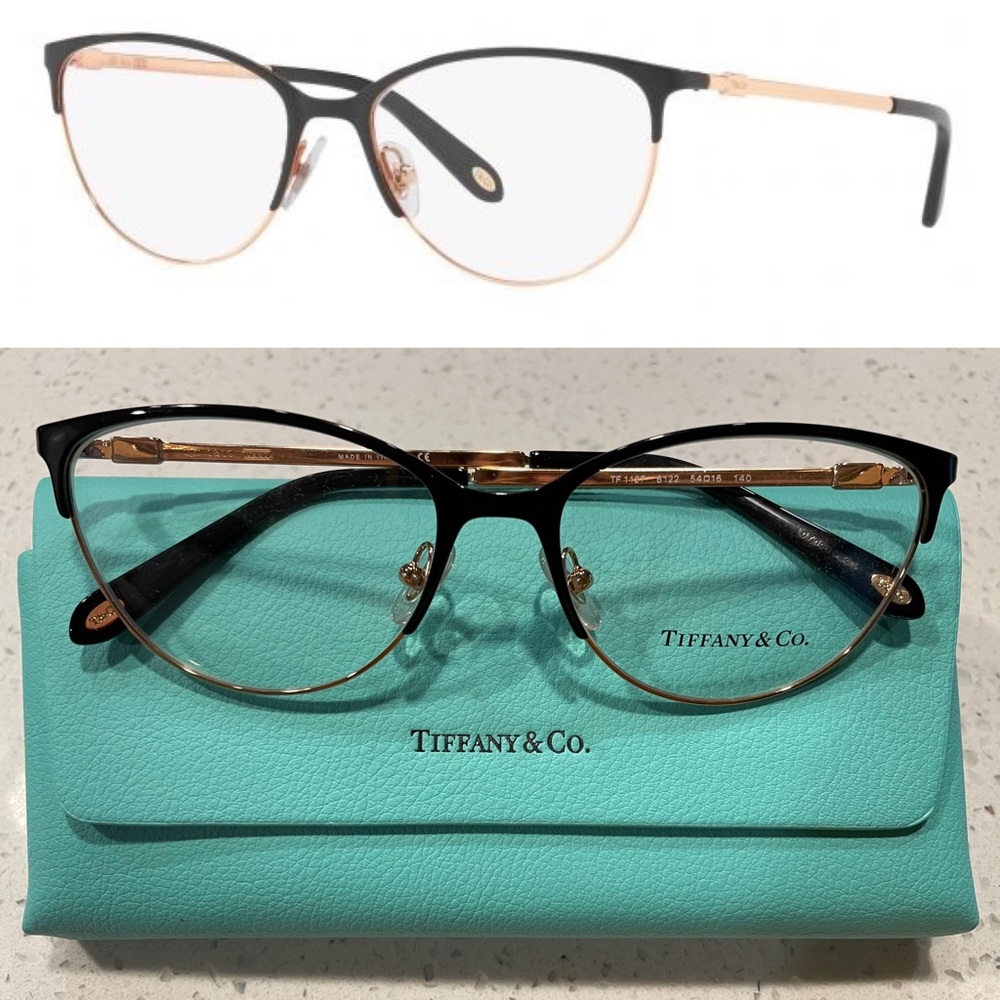 Tiffany & Co Rose Gold / Black Glasses